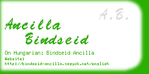 ancilla bindseid business card